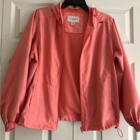 Appleseed’s Petites Jacket Women’s zipper Down Long Sleeves Orange Sz 4p - Picture 6 of 7